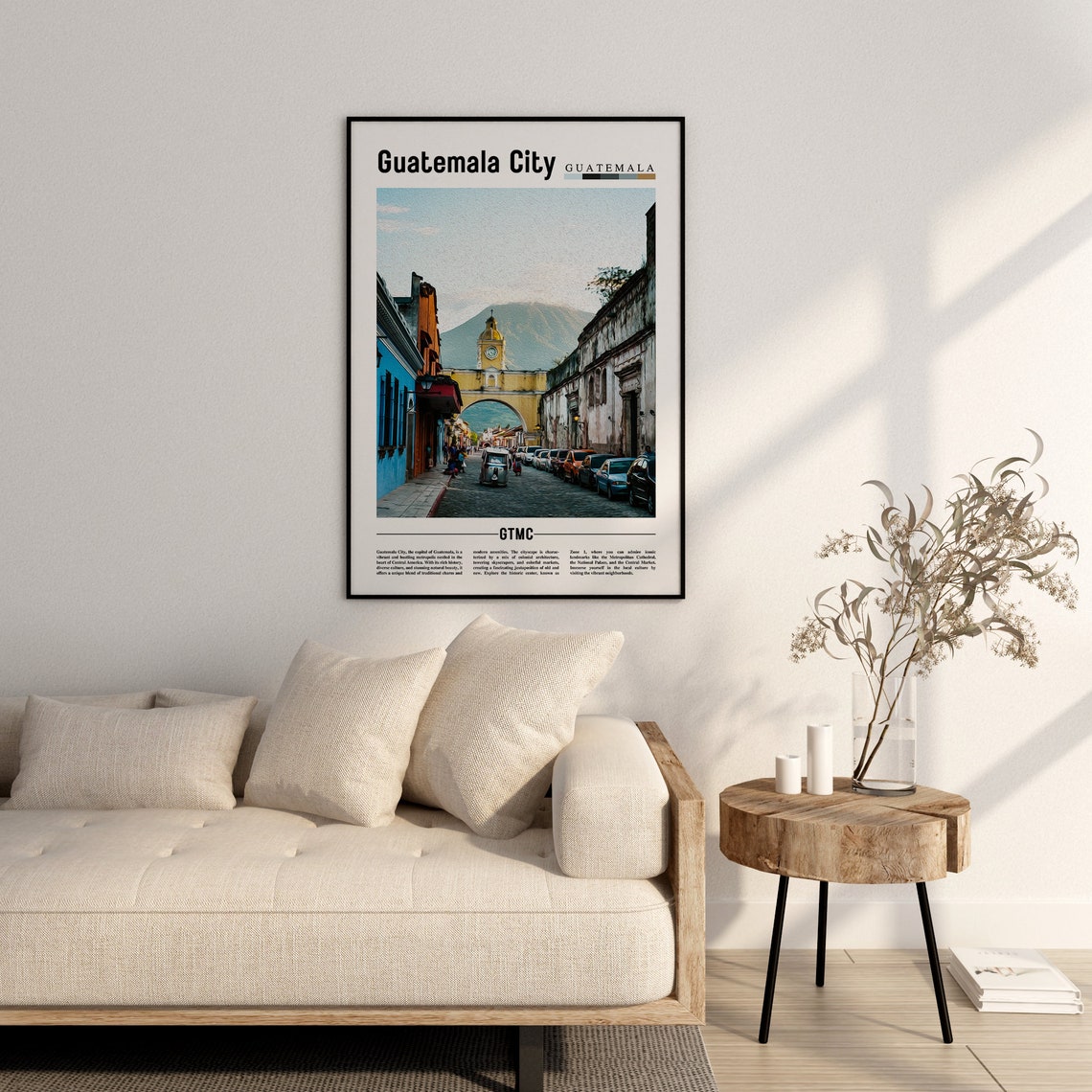 Guatemala City Poster Guatemala City Print Guatemala City Wall Art Central America Poster Central America Print Travel Poster - Image 2