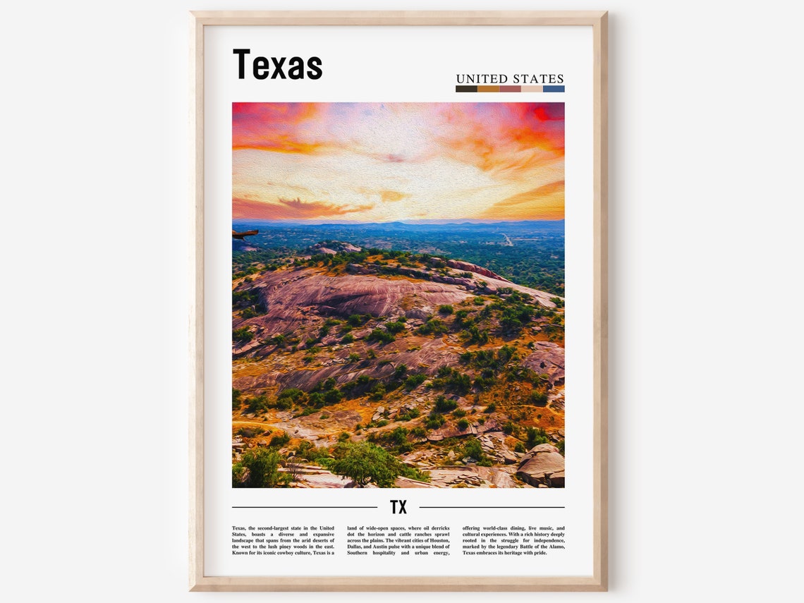 Texas Poster Texas Print Texas Wall Art Texas Photo United States Photo United States Poster United States Print