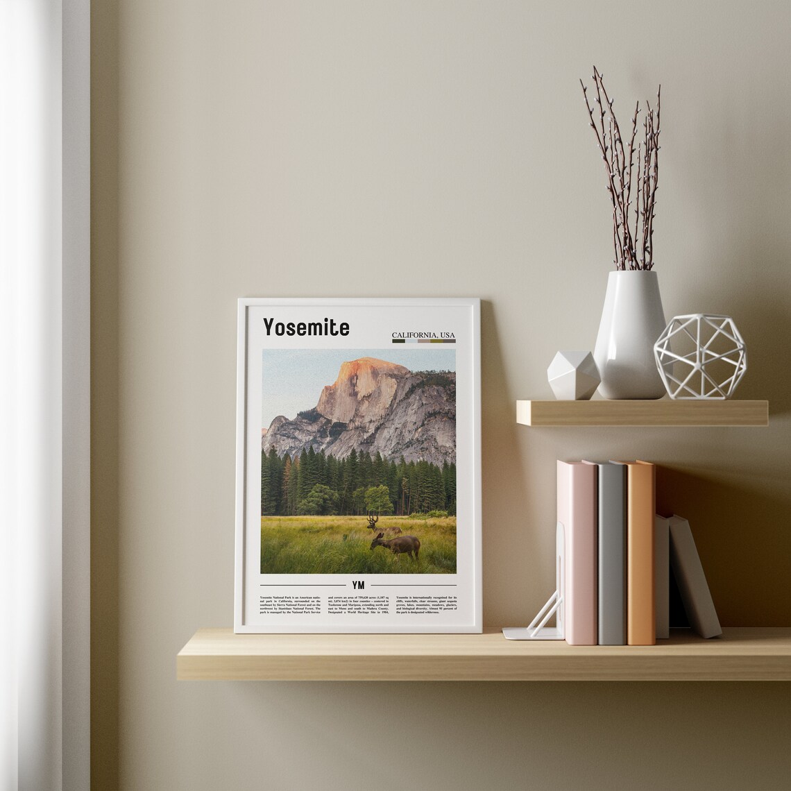 Yosemite Minimal Travel Poster, Oil Painting - Image 2