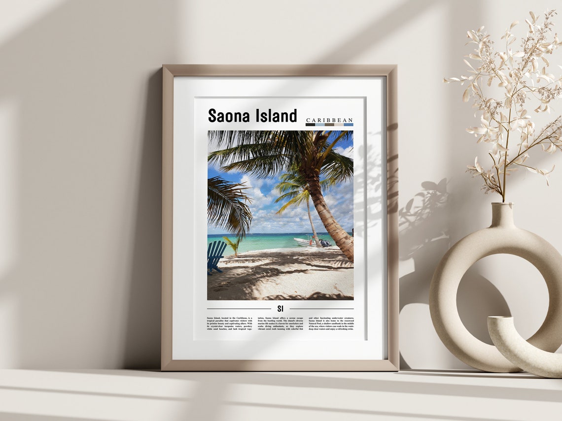 Saona Island Poster Saona Island Print Saona Island Wall Art Caribbean Photo Caribbean Poster Caribbean Print Travel Poster - Image 3