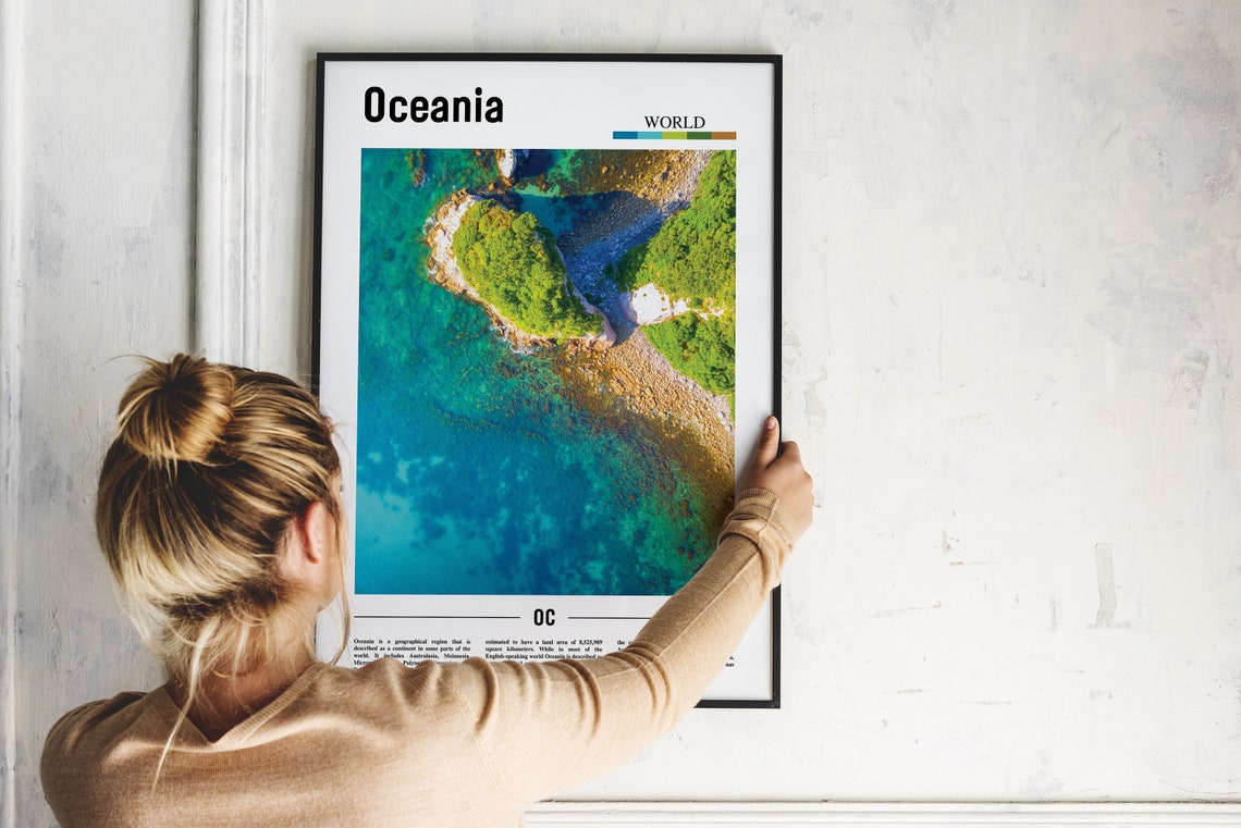 Oceania Print Oceania Poster Oceania Wall Art Oil Painting Poster Colorful City Print City Artwork Travel Artwork Travel Wall Art - Image 4