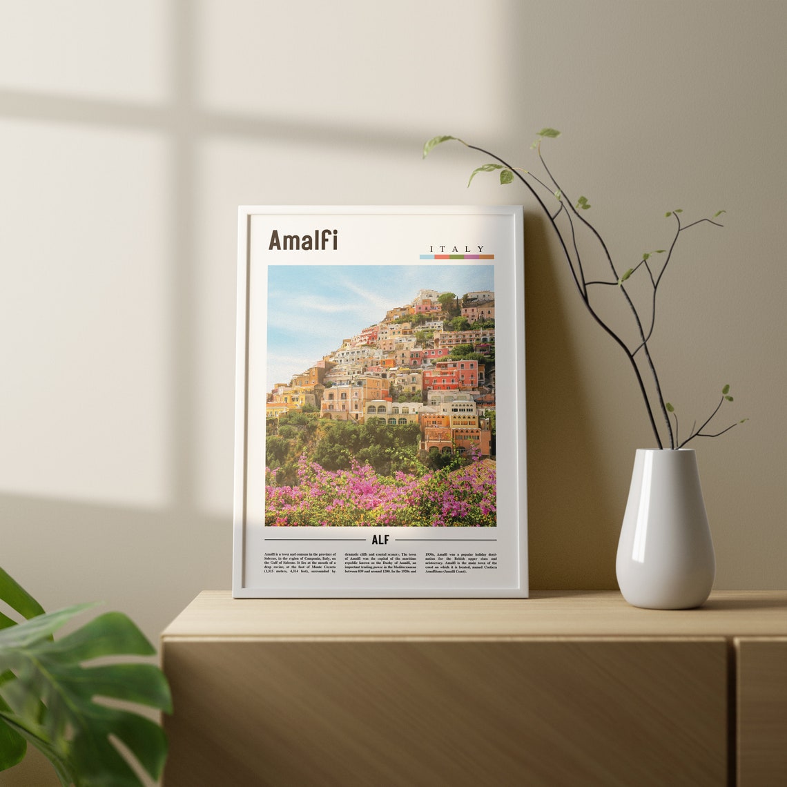 Amalfi Print Amalfi Poster Amalfi Wall Art Italy Photo Italy Poster Italy Print Italy Wall Art Minimal Travel Poster - Image 2