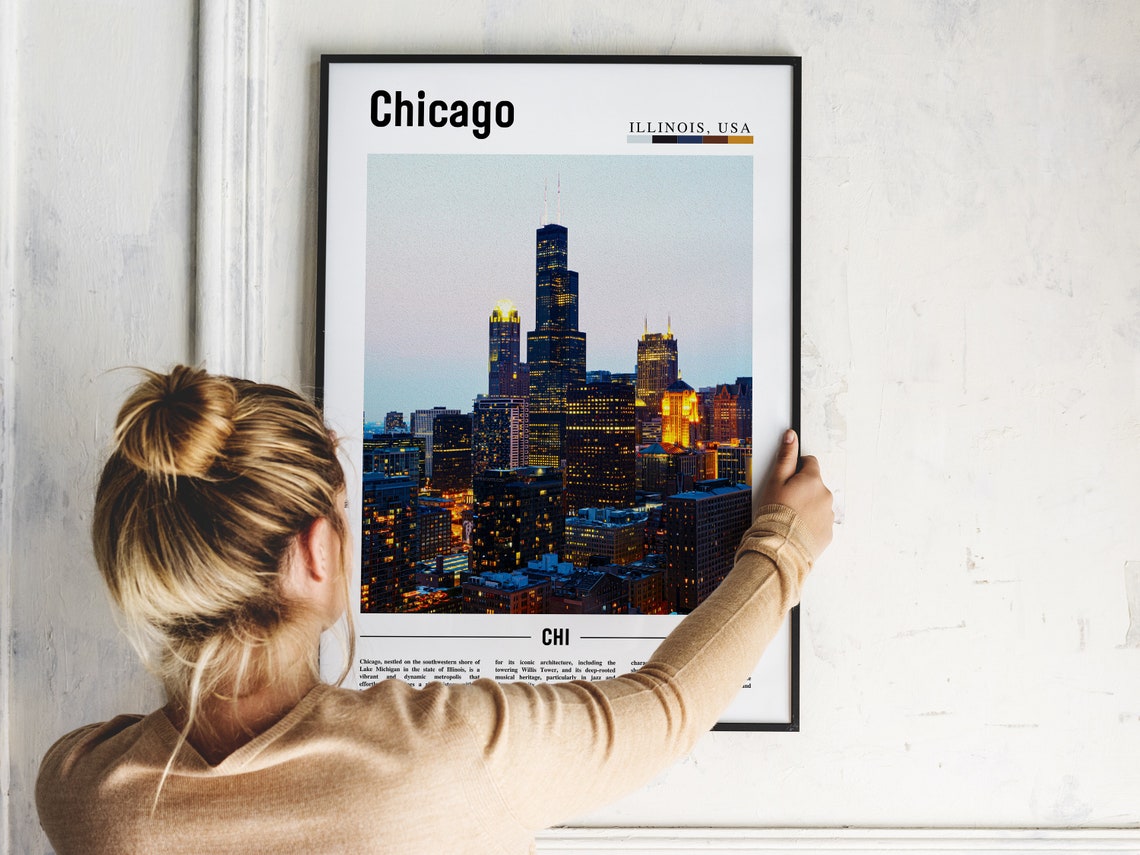 Chicago Print Chicago Poster Chicago Wall Art United States Photo United States Poster United States Print - Image 5