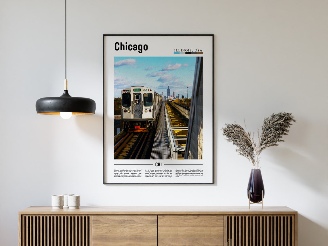 Chicago Print Chicago Poster Chicago Wall Art United States Photo United States Poster United States Print - Image 4
