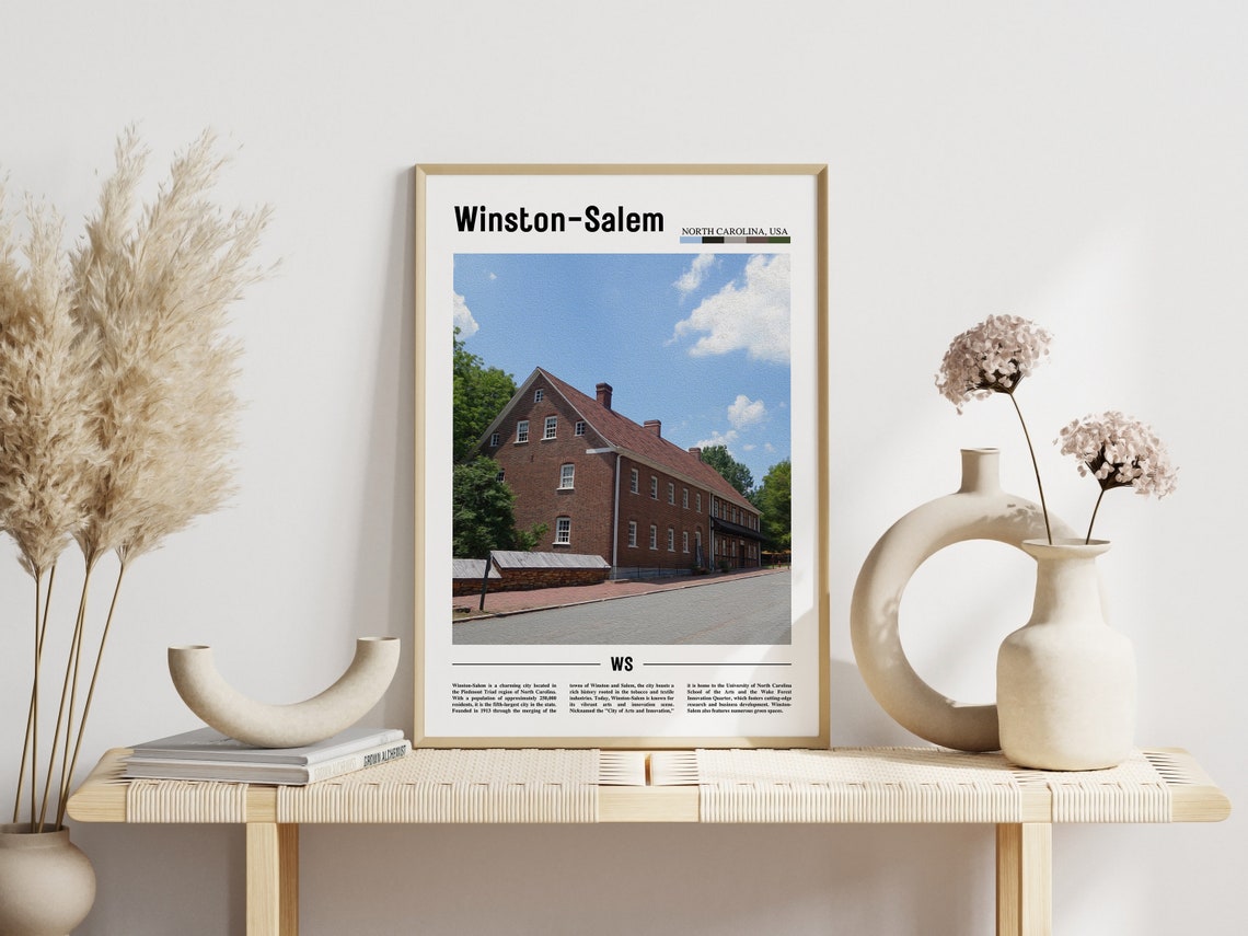 Winston Salem Poster Winston Salem Print Winston Salem Wall Art United States Photo United States Poster United States Print - Image 5