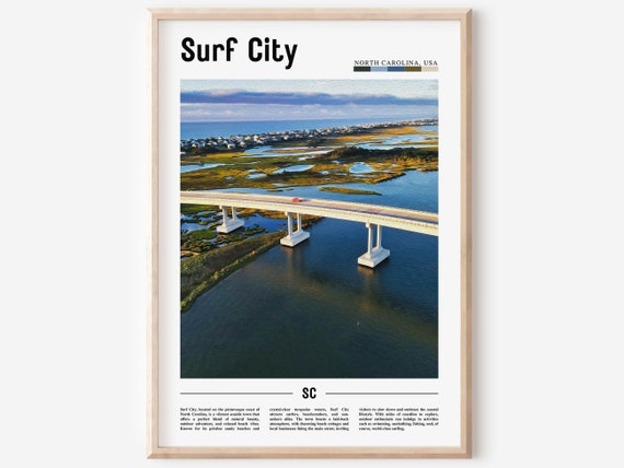 Surf City Poster, United States Photo
