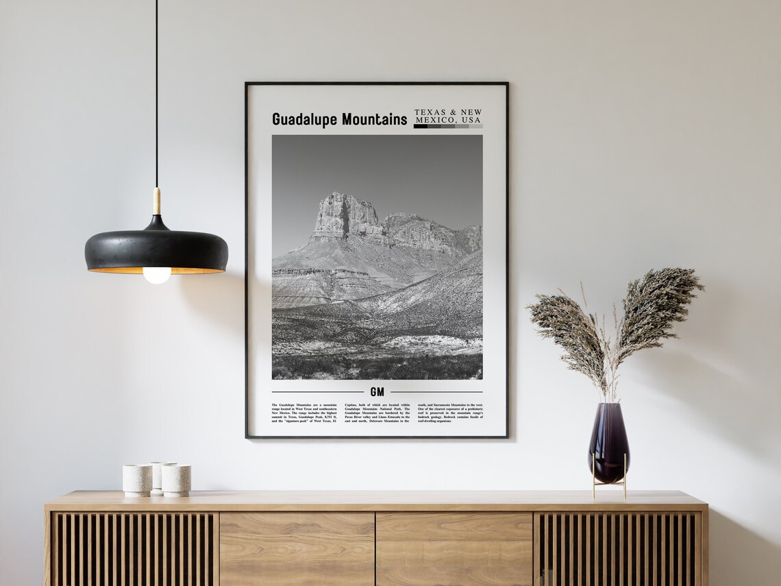 Guadalupe Mountains Minimal Travel Poster - Image 4
