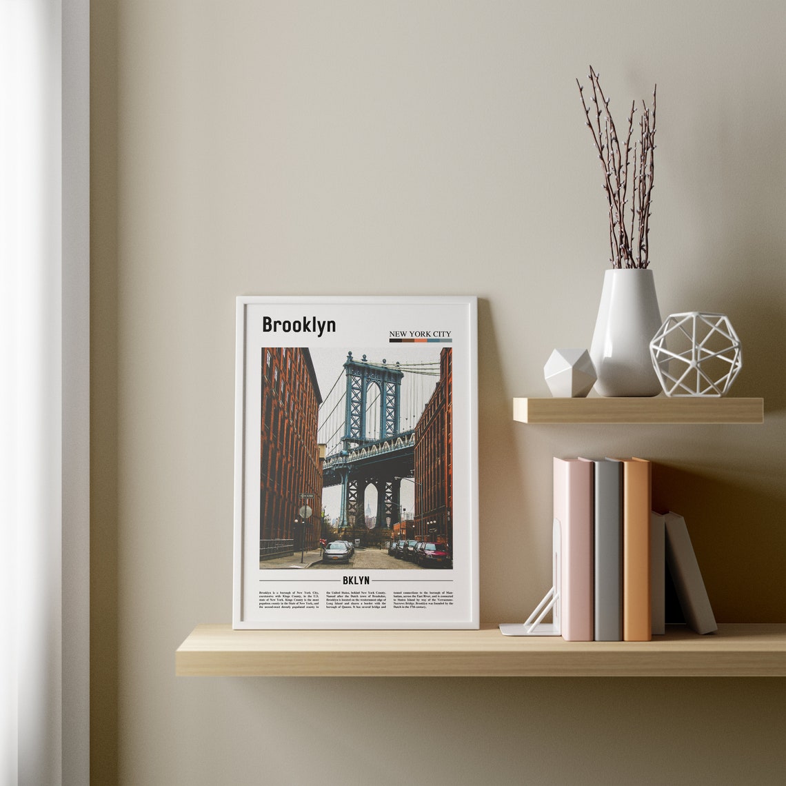Brooklyn Poster, Colorful City Artwork - Image 3