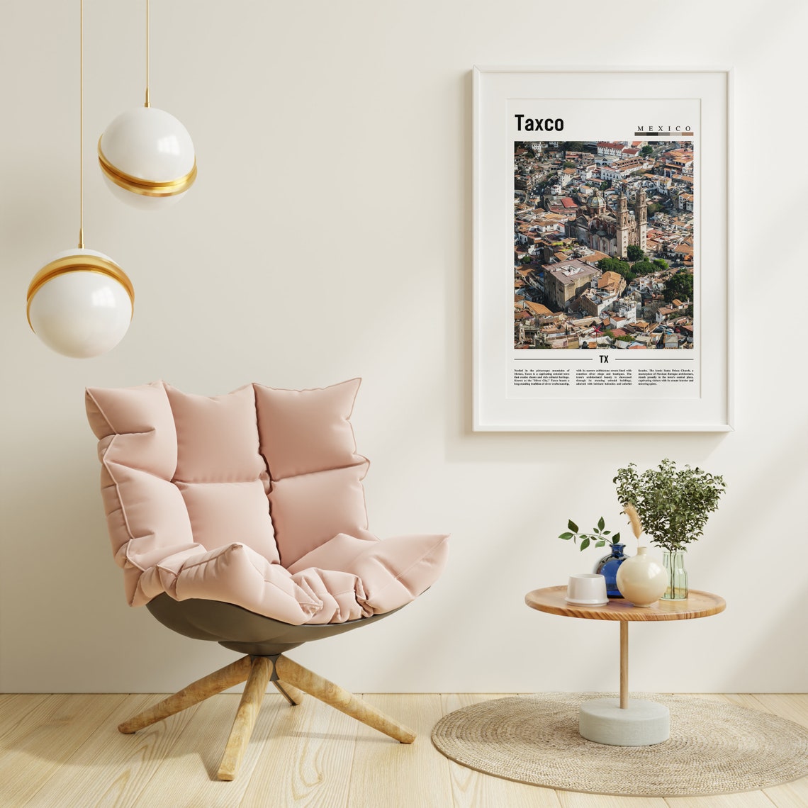 Taxco Poster Taxco Print Taxco Wall Art Minimal Travel Print Travel Destination Oil Painting Poster - Image 6