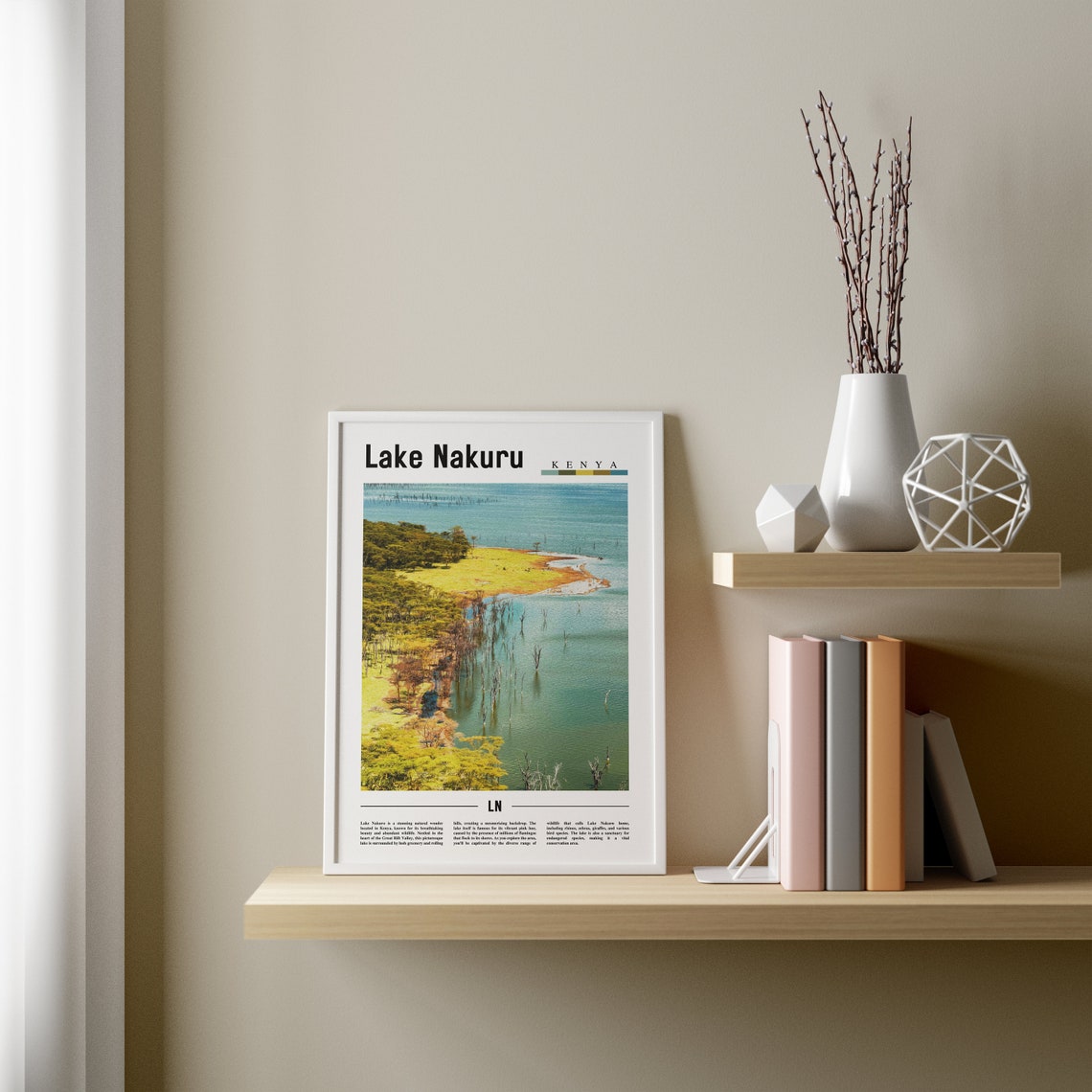 Lake Nakuru, Minimal Travel Poster - Image 4