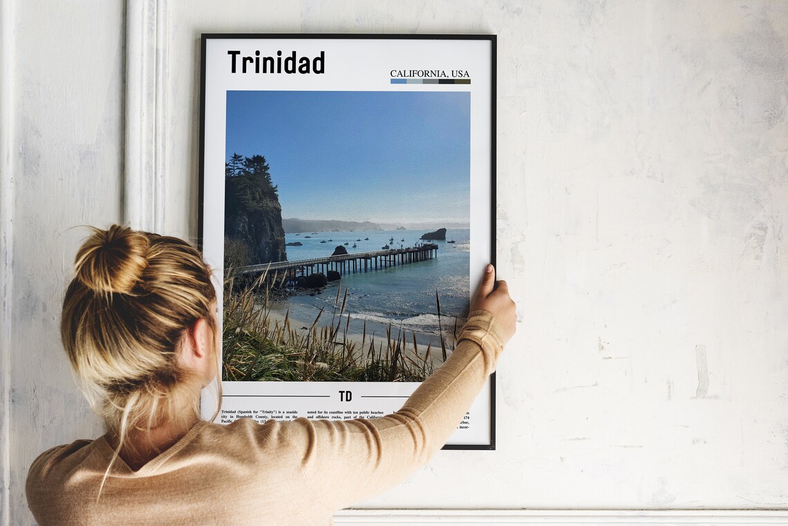 Trinidad Minimal Travel Poster, Oil Painting - Image 4