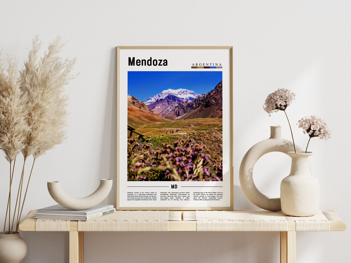 Mendoza Travel Poster, South America Art Print - Image 6