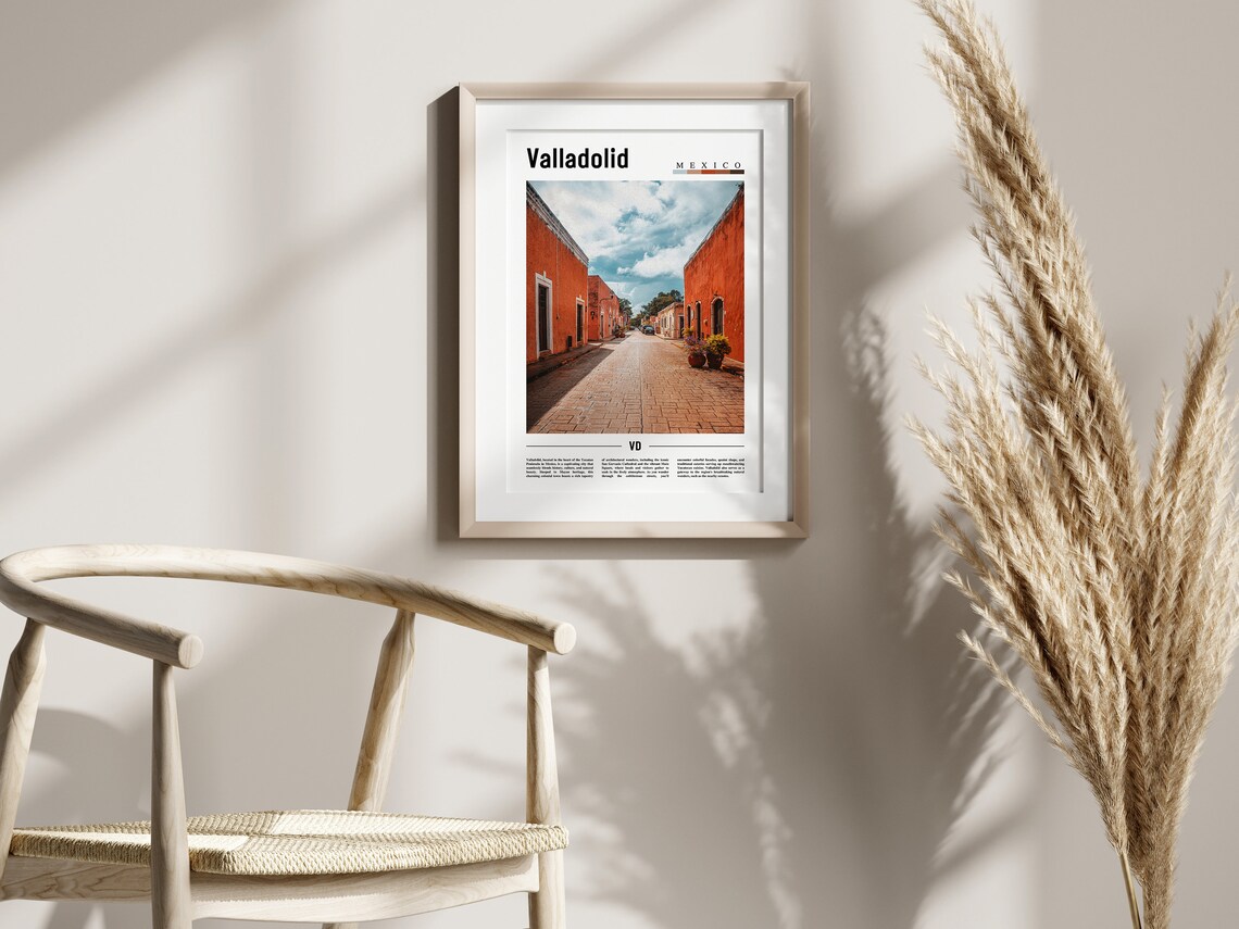Valladolid Minimal Travel Poster, Oil Painting - Image 2
