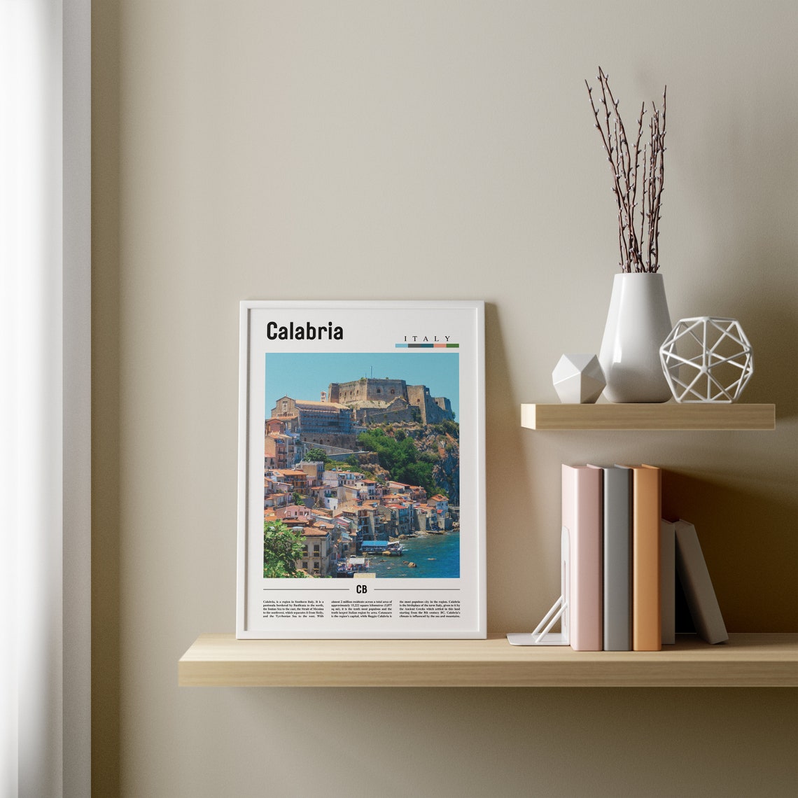 Calabria Print Calabria Poster Calabria Wall Art Italy Photo Italy Poster Italy Print Italy Wall Art Minimal Travel Poster - Image 4