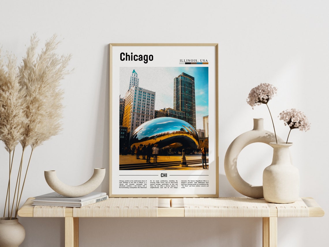 Chicago Print Chicago Poster Chicago Wall Art United States Photo United States Poster United States Print - Image 6