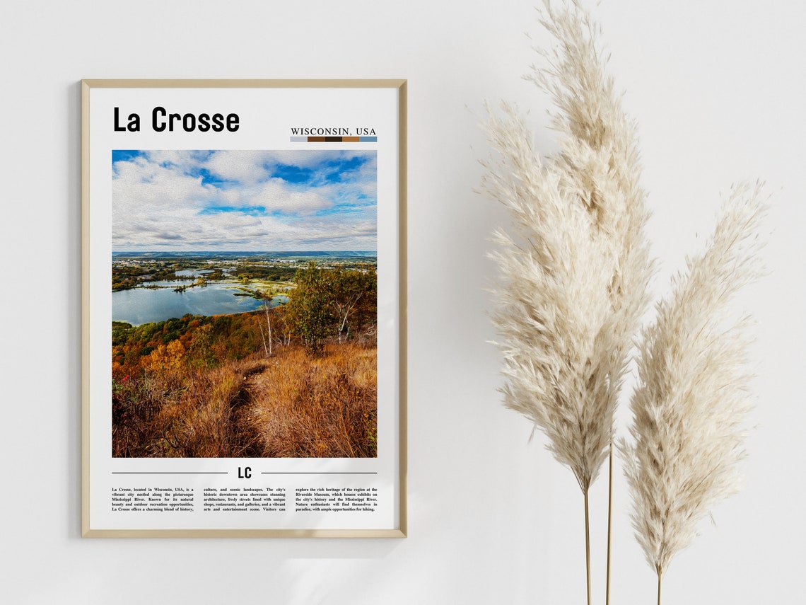 La Crosse Poster La Crosse Print La Crosse Wall Art United States Photo United States Poster United States Print - Image 4