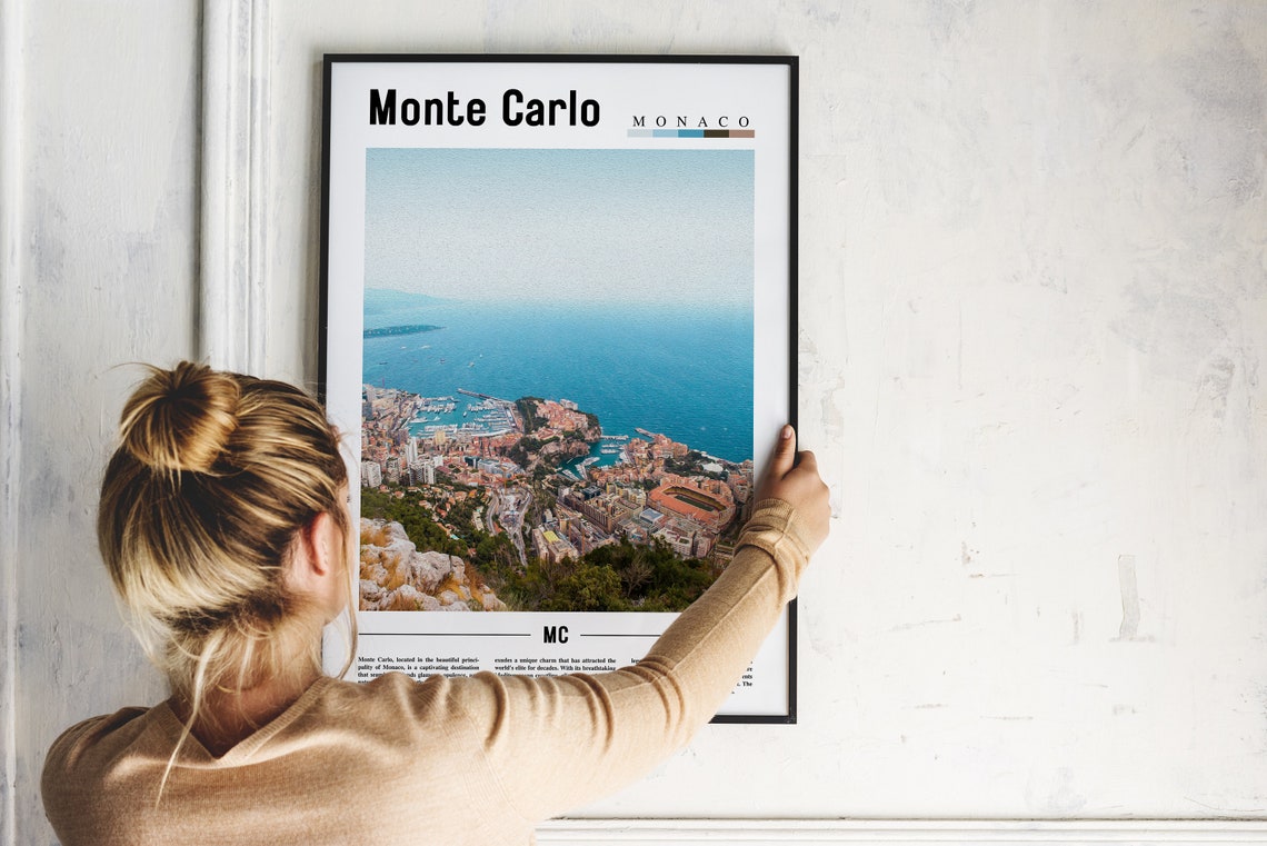 Monte Carlo Poster Monte Carlo Print Monte Carlo Wall Art Europe Photo Europe Poster Europe Print Travel Poster - Image 4