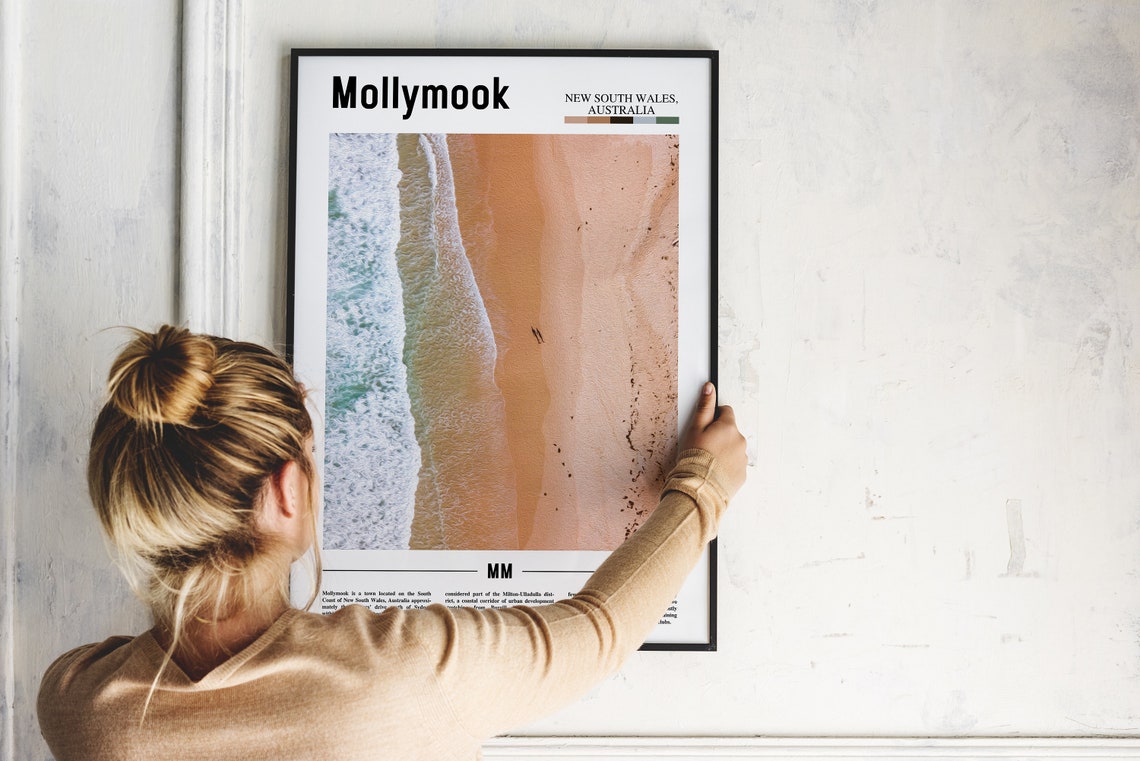 Mollymook Print Mollymook Poster Mollymook Wall Art Minimal Travel Print Minimal City Poster Travel Destination Oil Painting Poster - Image 5