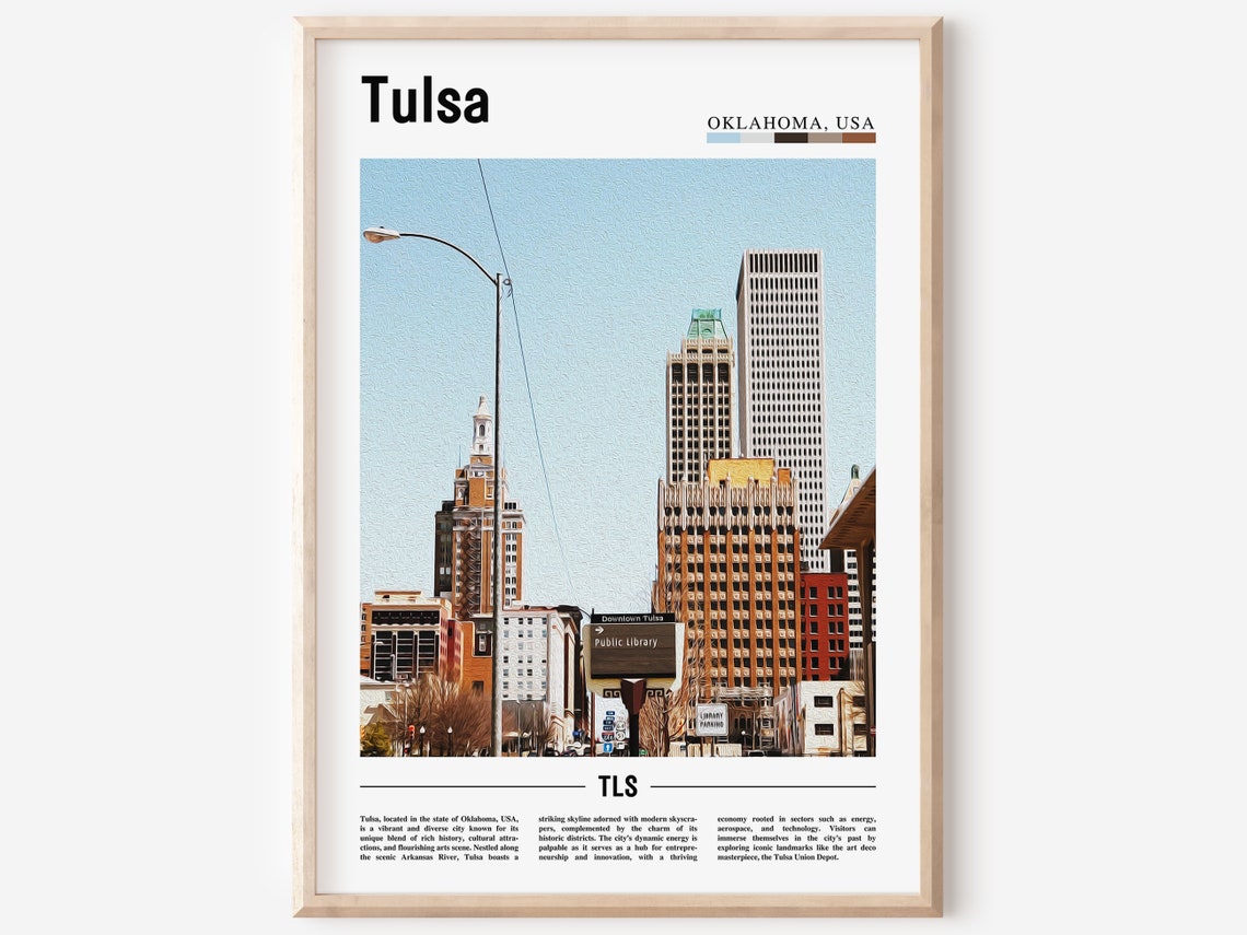 Tulsa Poster Tulsa Print Tulsa Wall Art United States Photo United States Poster United States Print