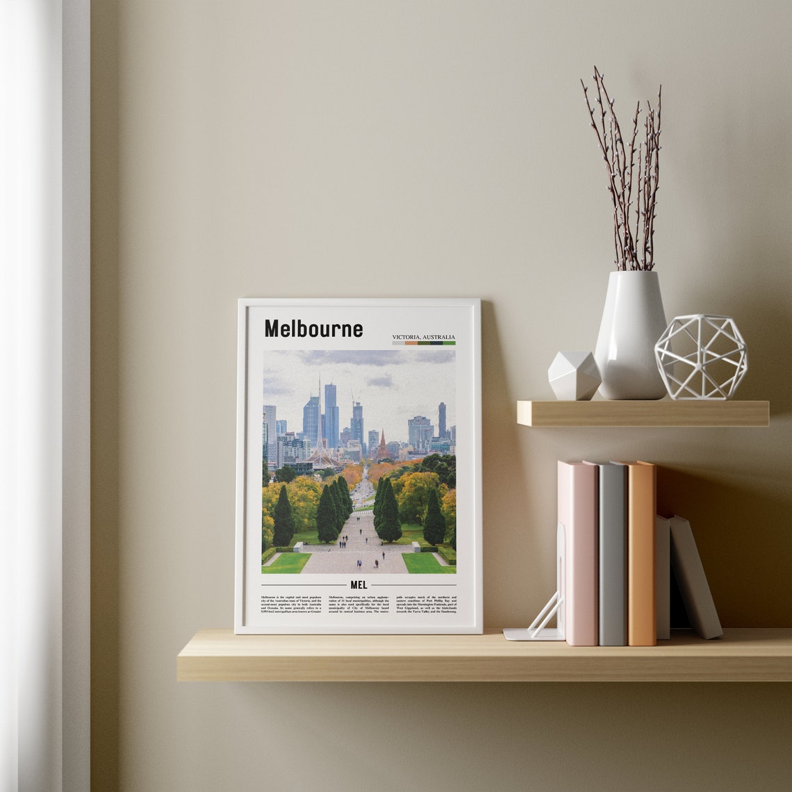 Melbourne Print Melbourne Poster Melbourne Wall Art Oil Painting Poster Colorful City Print City Artwork Travel Artwork Travel Wall Art - Image 3