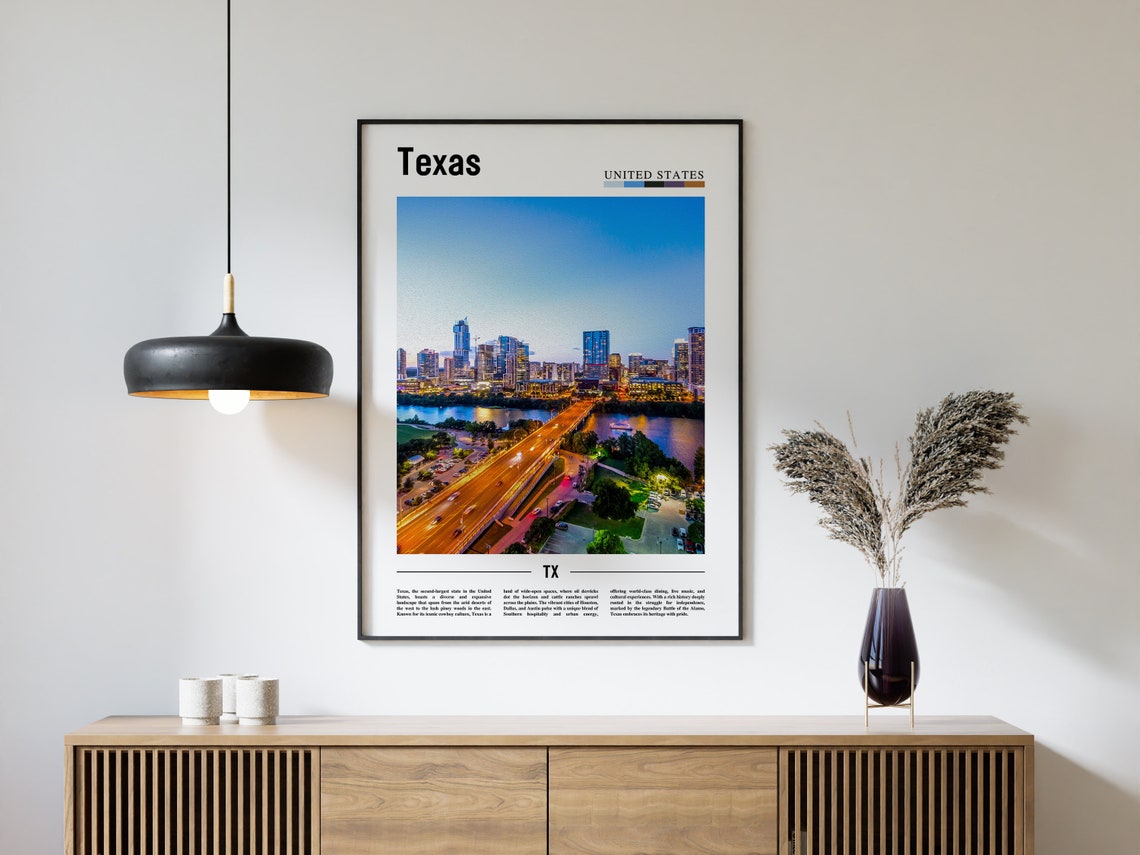 Texas Poster Texas Print Texas Wall Art Texas Photo United States Photo United States Poster United States Print - Image 4