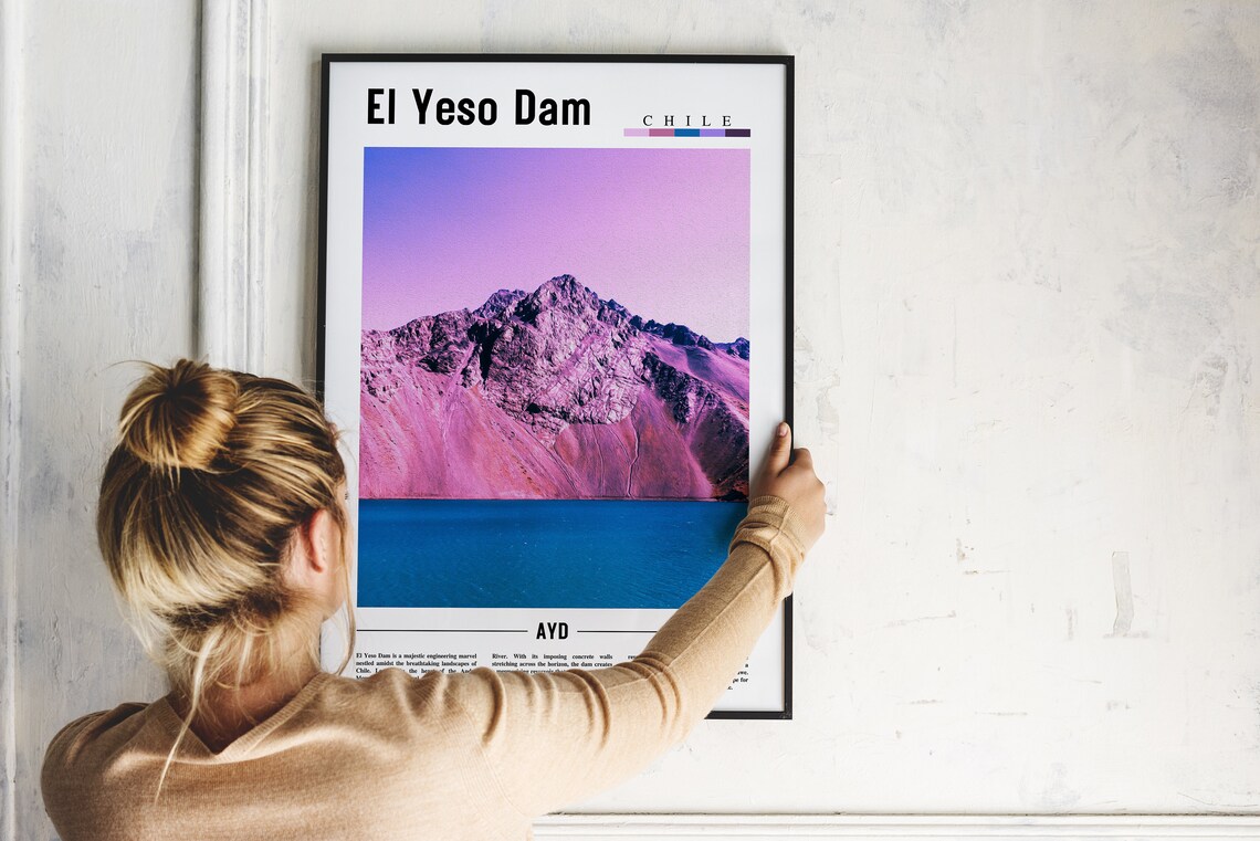 El Yeso Dam Travel Poster, South America - Image 5