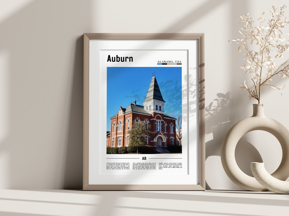 Auburn Poster Auburn Print Auburn Wall Art United States Photo United States Poster United States Print - Image 3
