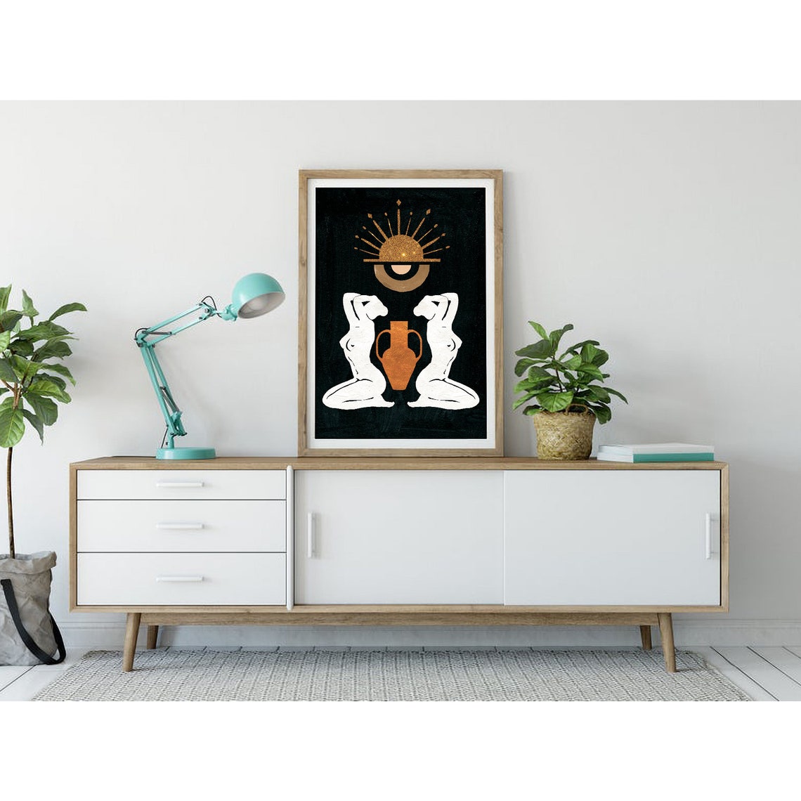 Female Celestial No7 Boho Art Print - Image 3