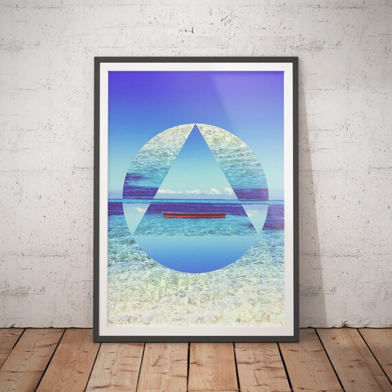 Modern Wall Art Beach Decor Beach Wall Art Beach Print Geometric Art Modern Wall Art Minimalist Print Minimalist Wall Art