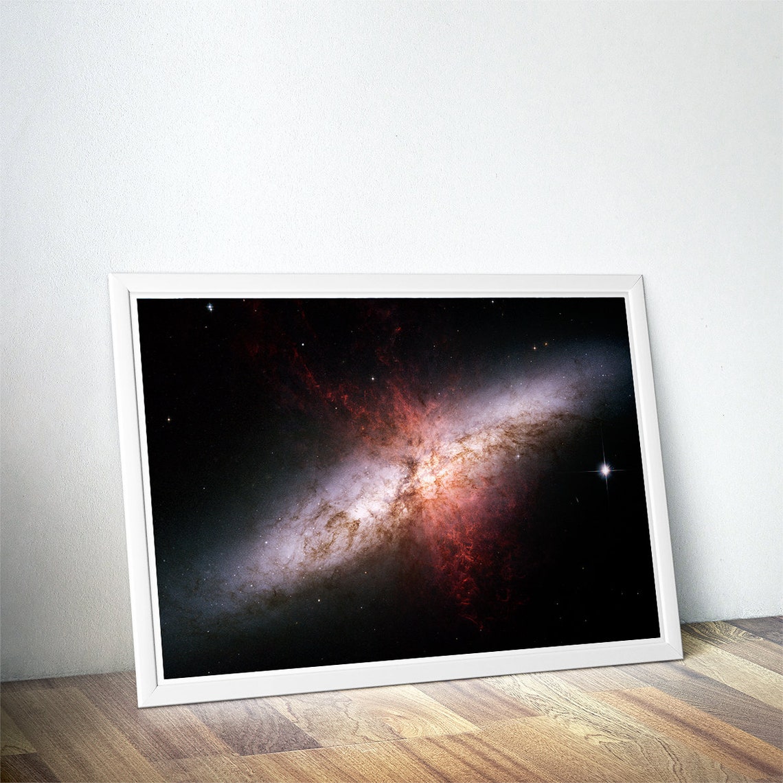 Starburst Galaxy Deep Space Hubble Telescope Astronomy Art Poster - Image 4