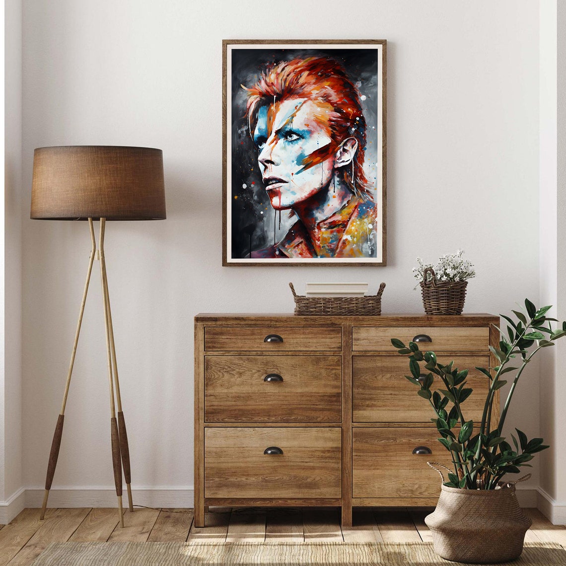 David Bowie Ziggy Stardust Striking Abstract Glam Rock Icon Poster - Image 4