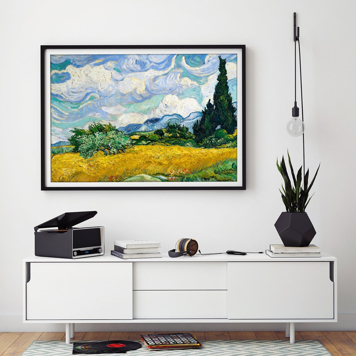 Vincent van Gogh Wheat Field with Cypresses Provençal Landscape Poster - Image 2