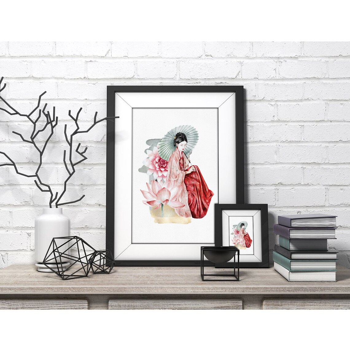 Japanese Poster No4 Japanese Female Asian Art Oriental Watercolor Japan Art Japanese Art Japanese Decor - Image 4