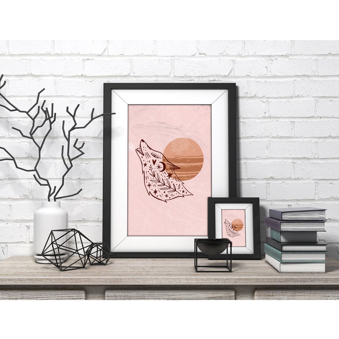Luna Dream No 8 Howling Wolf Occult Art Print - Image 4