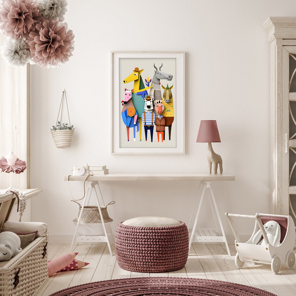 Animal Print Cute Nursery Decor Art Print - Image 4
