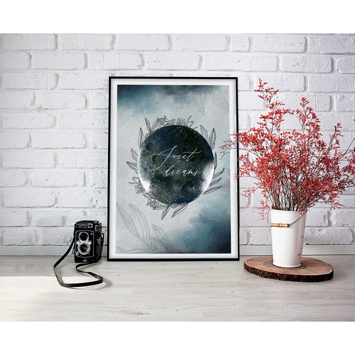 Sweet Dreams Constellation Print, Celestial Watercolor - Image 2