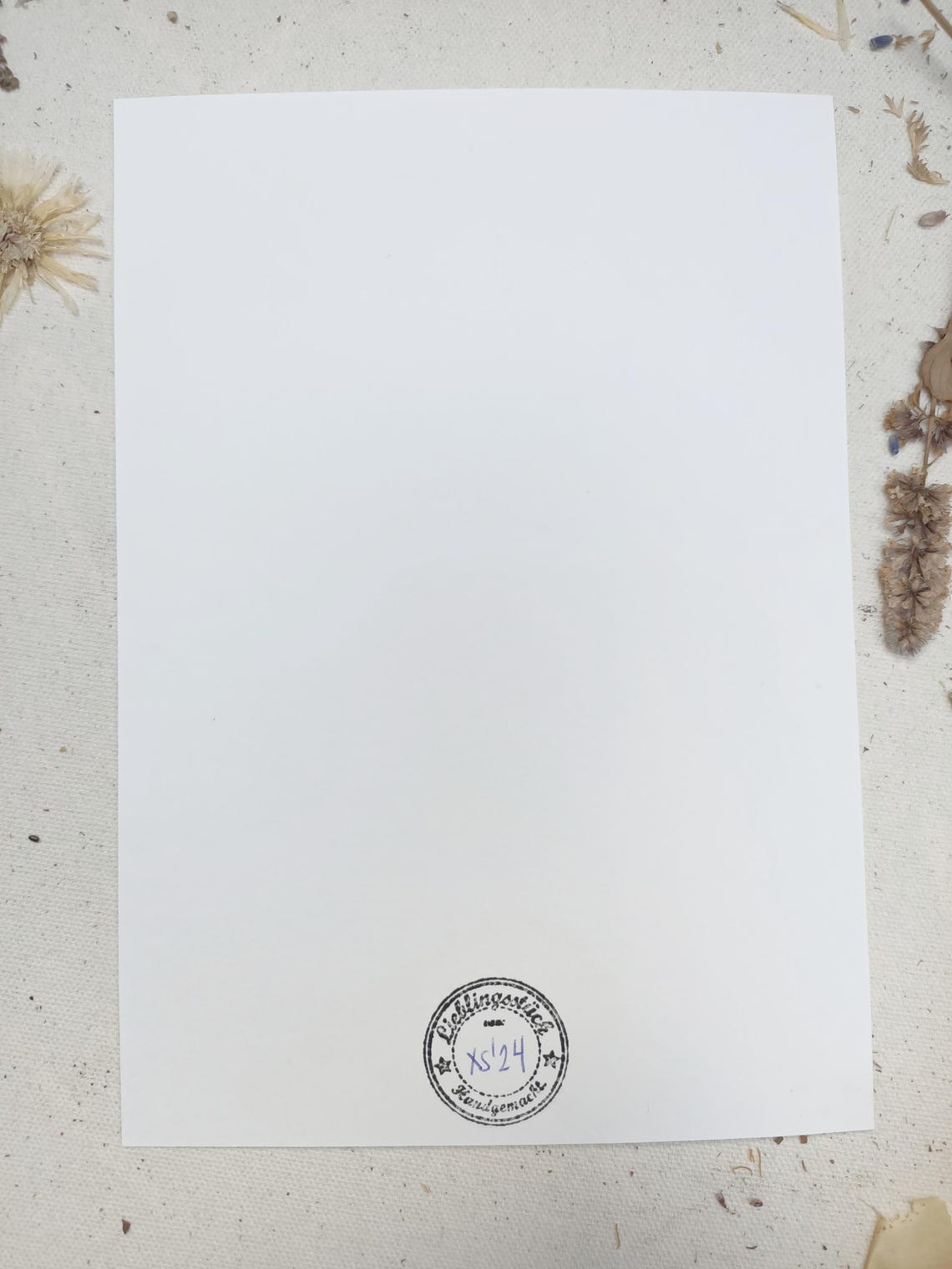 Pressed Purple Petals Gold Flake Dried Flower Keepsake Poster - Image 2