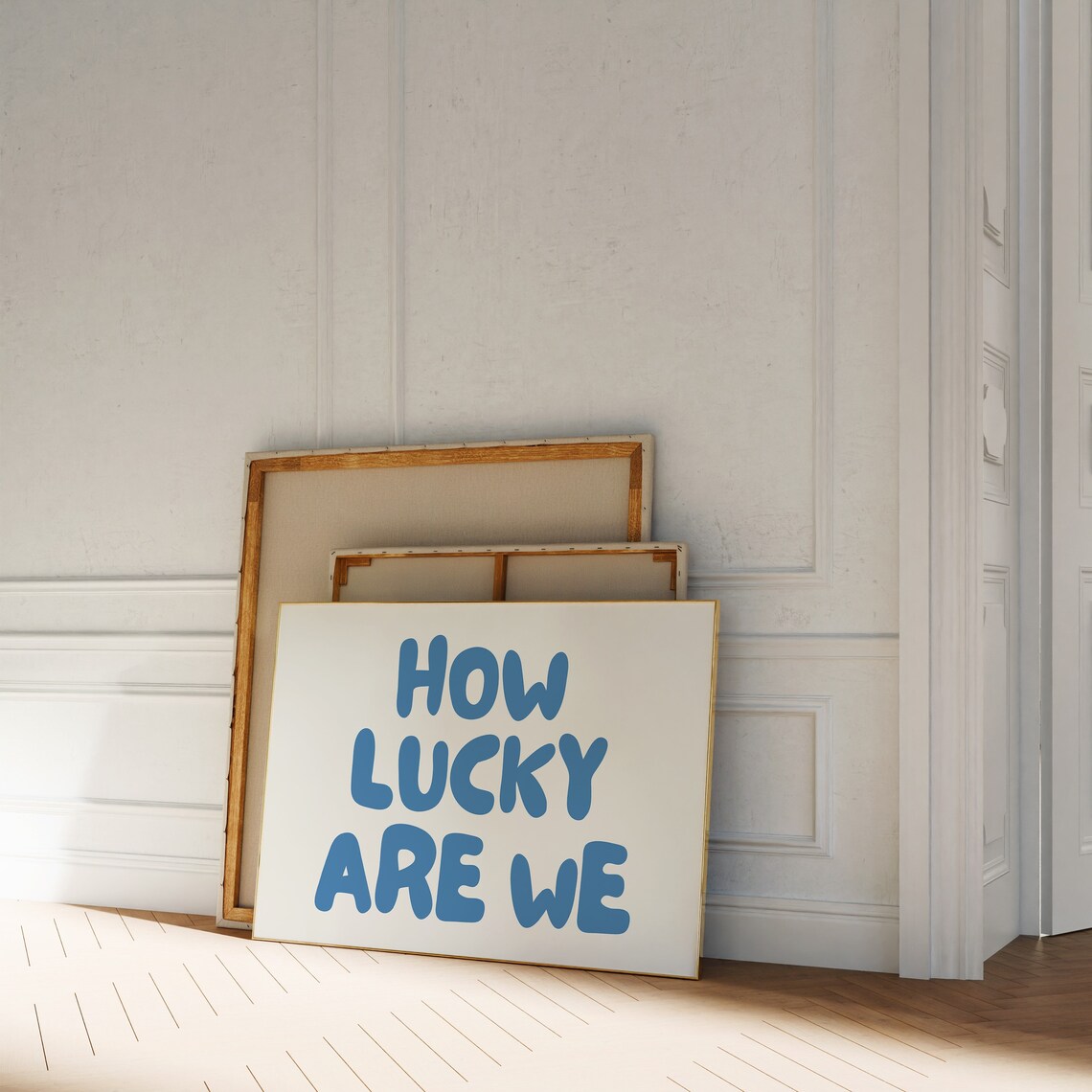 How Lucky Are We Retro Typography Art Print - Image 3