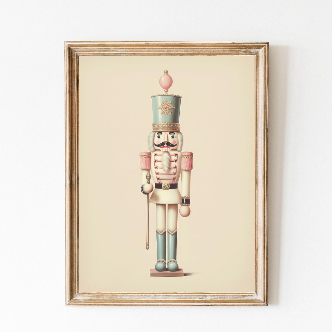 Christmas Nutcracker Poster, Nursery Decor, Minimalist