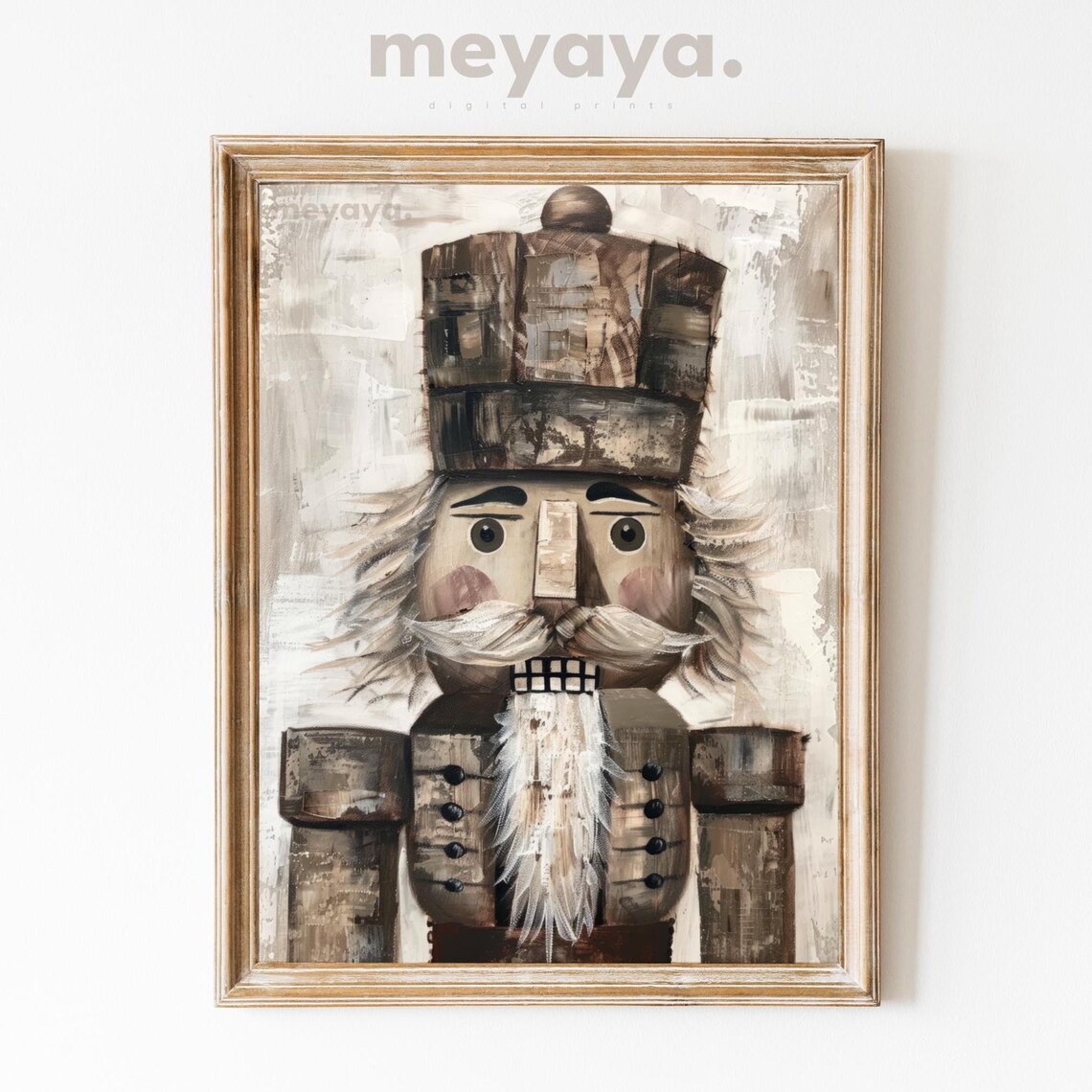 Christmas Nutcracker Vintage Holiday Wall Art Print