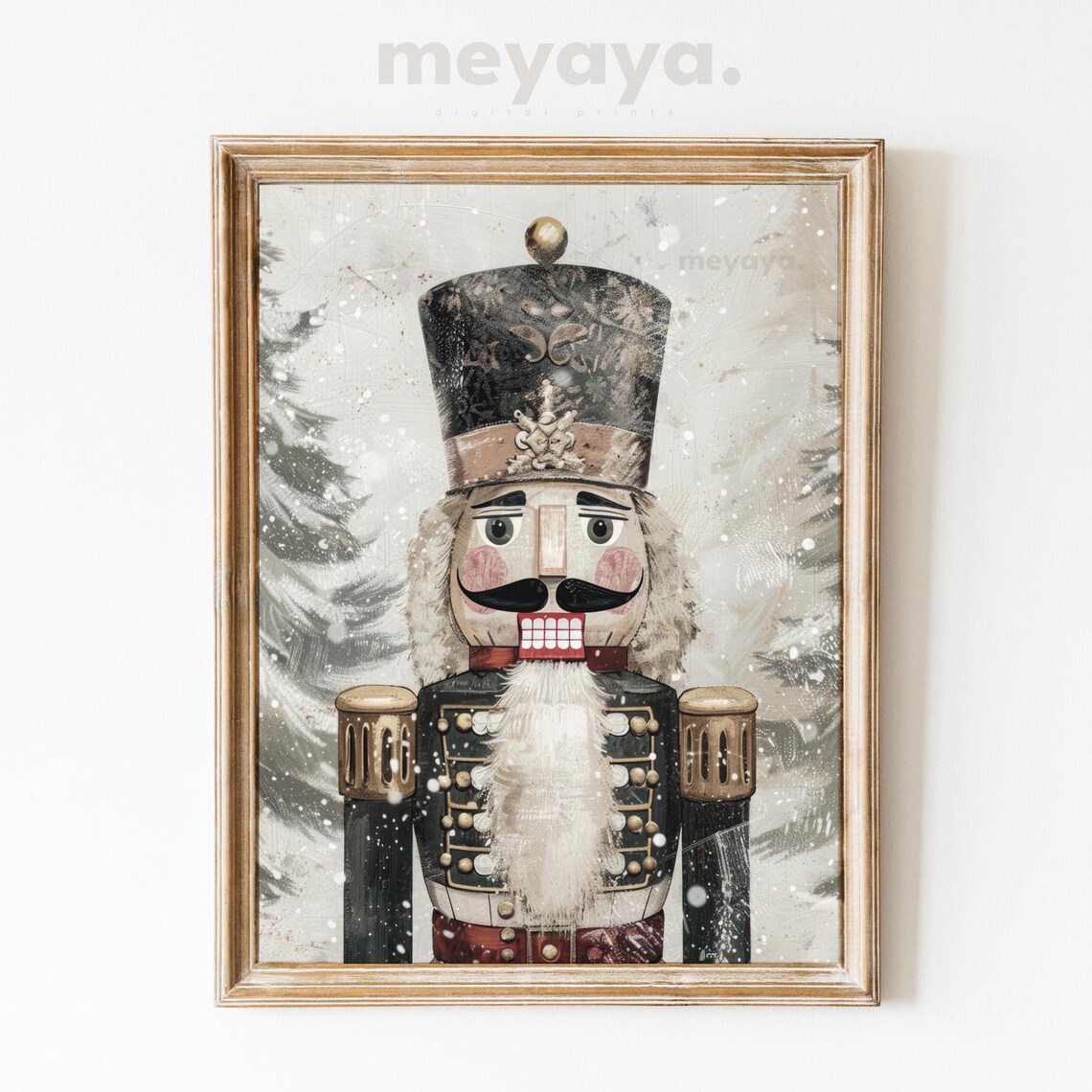 Christmas Nutcracker Vintage Christmas Poster
