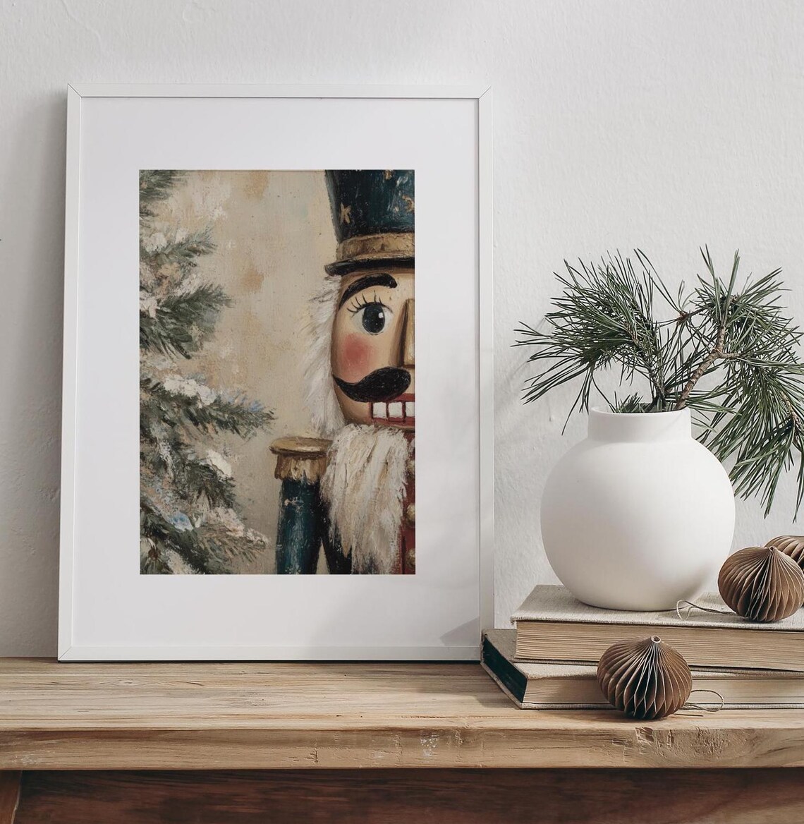 Nutcracker Painting Vintage Christmas Art Print - Image 2