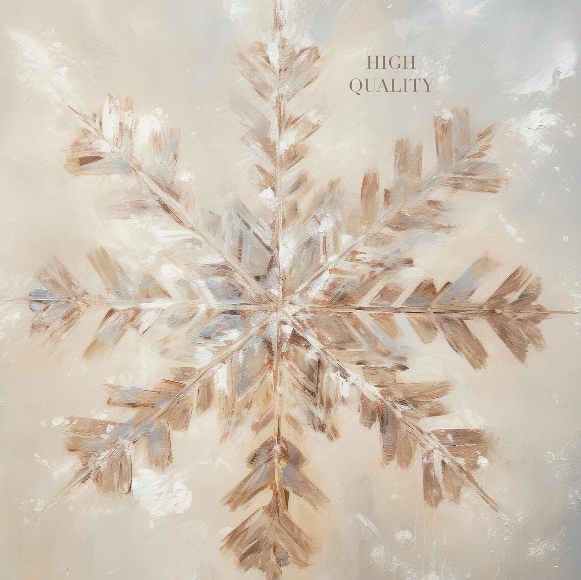 Snowflake Vintage Oil Painting Christmas Poster - Image 6