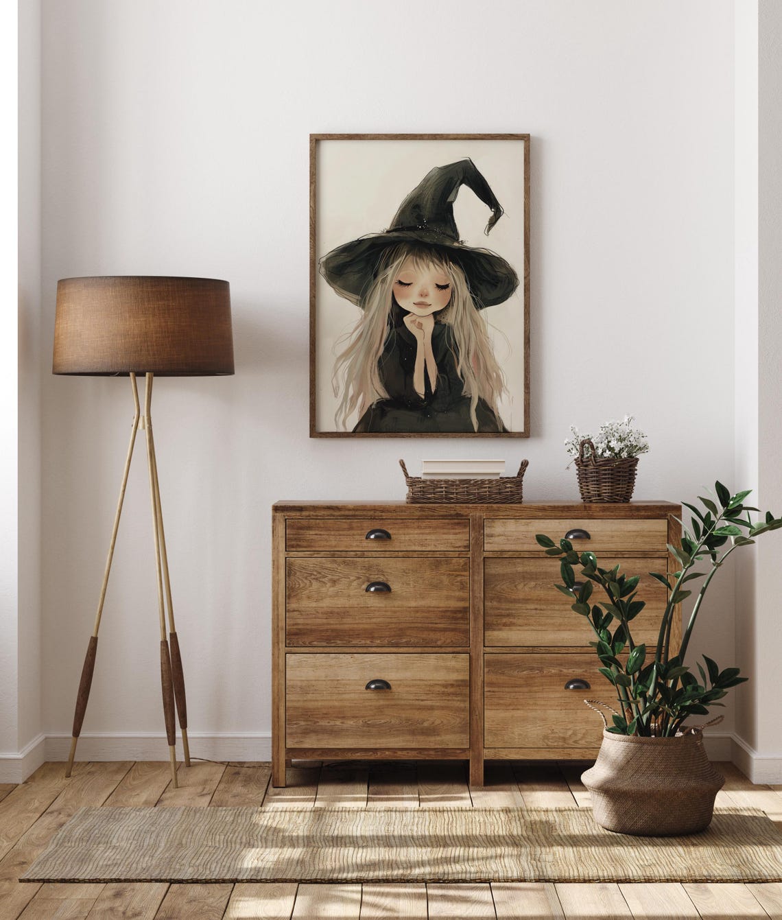 Cute Witchy Print Girly Spooky Halloween Art Little Witch Witchy Halloween Print Witch Poster Spooky Decor Nursery Halloween - Image 6