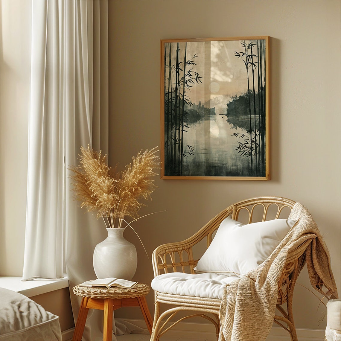 Wabi Sabi Bamboo Forest Print Wabi Sabi Wall Art Japanese Inspired Wall Decor Wabi Sabi Home Decor Gifts For Her Japandi Decor - Image 2