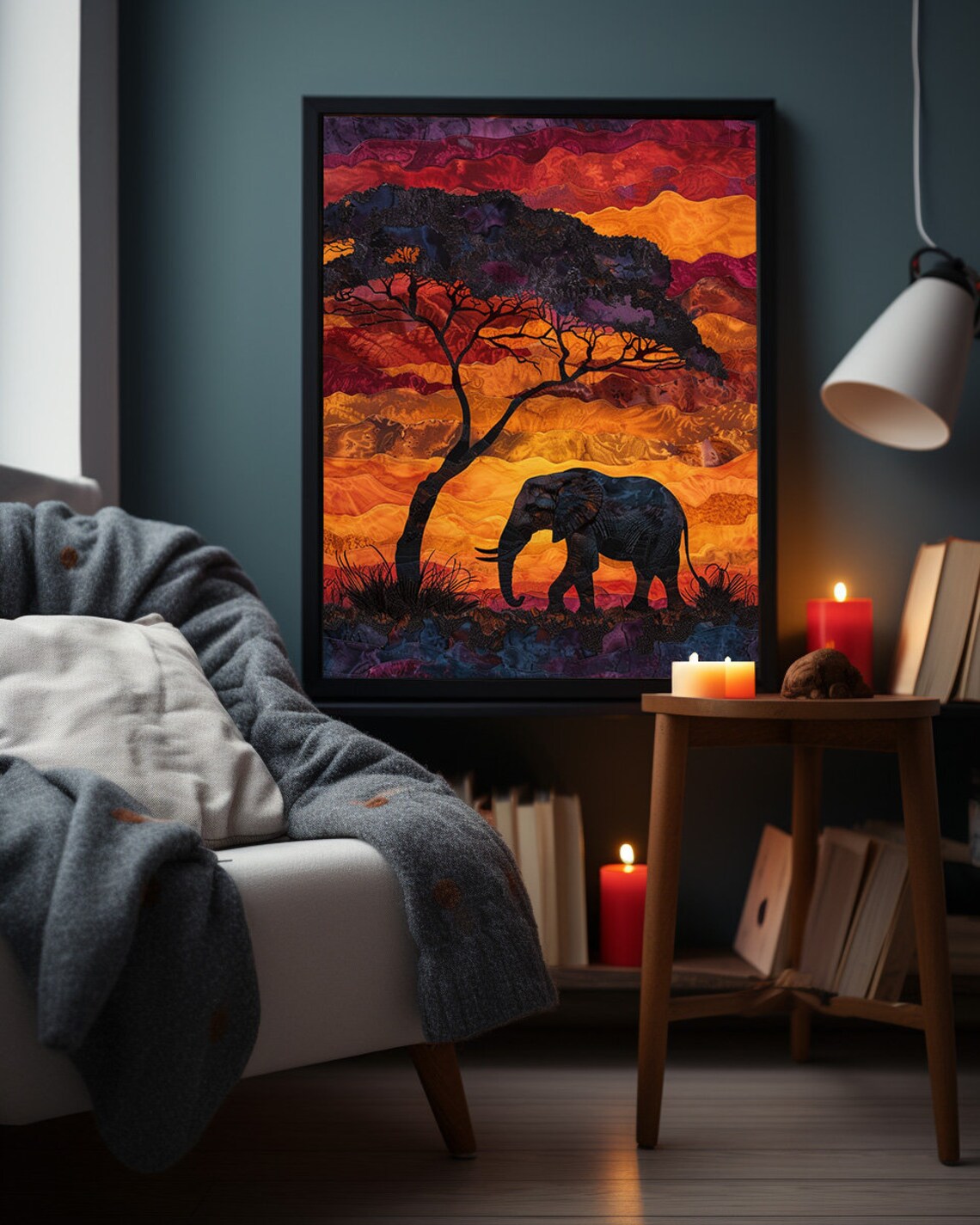African Elephant Art Print, Wildlife Wall Decor - Image 2
