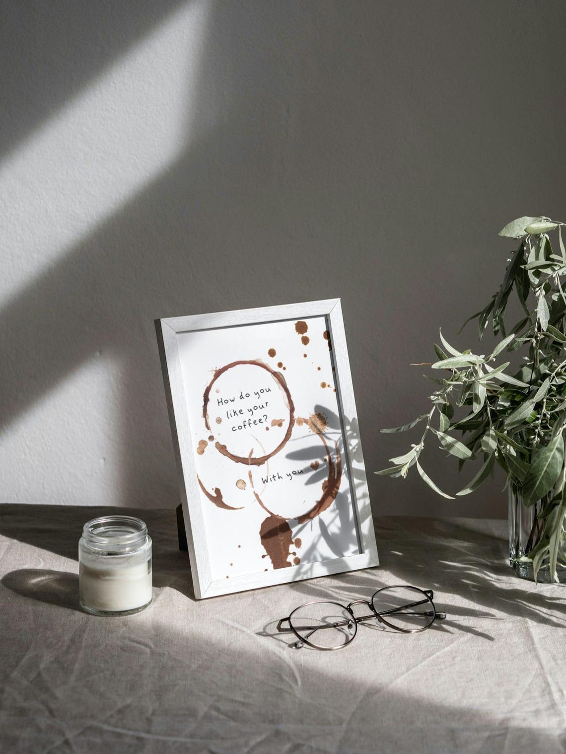 How Do You Like Your Coffee Romantic Coffee Ring Art Poster Gift - Image 3