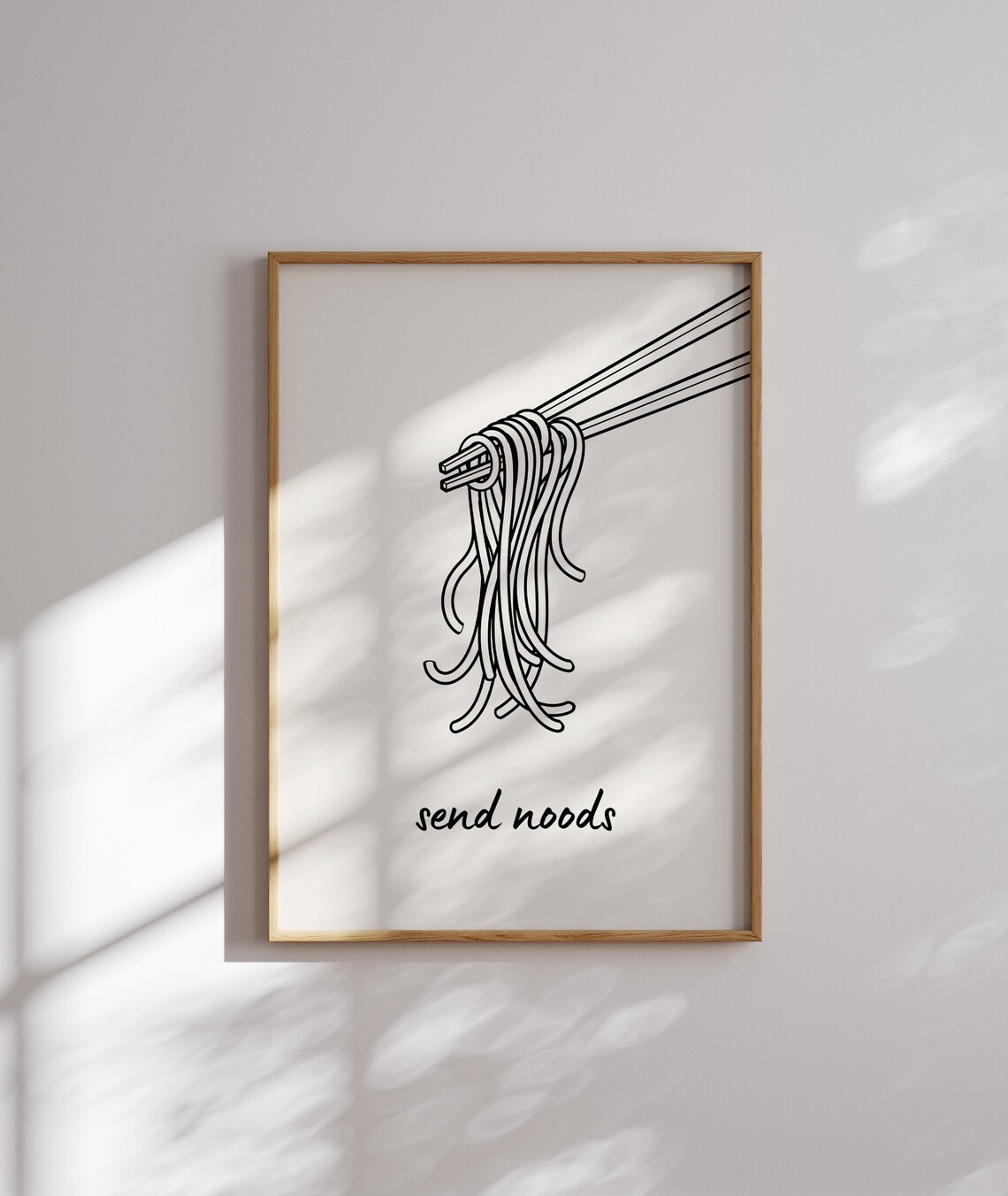 Noodles Minimalist Kitchen Art Print, Cute Food - Image 4