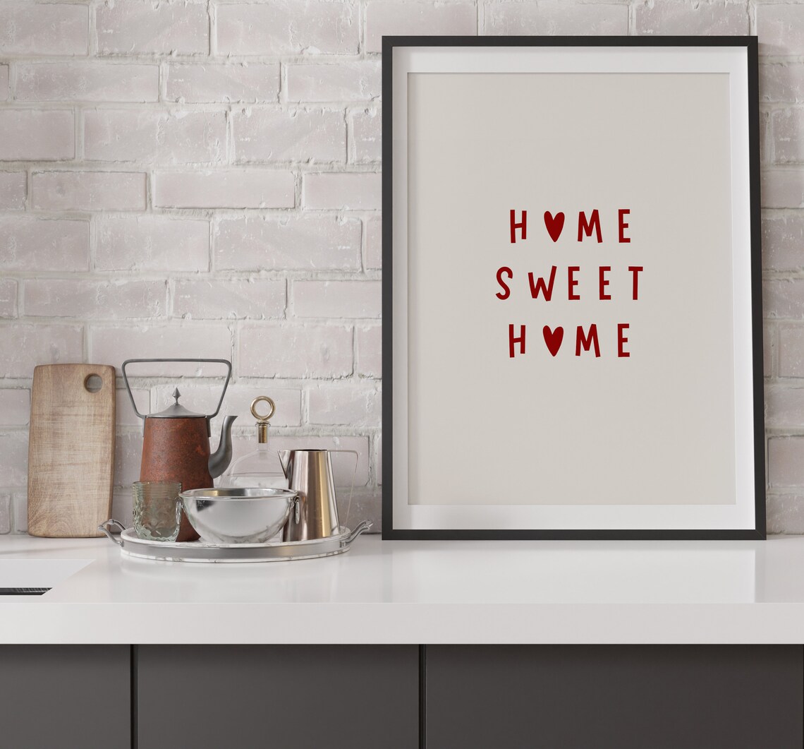 Home Sweet Home Minimalist Welcome Home Art Print