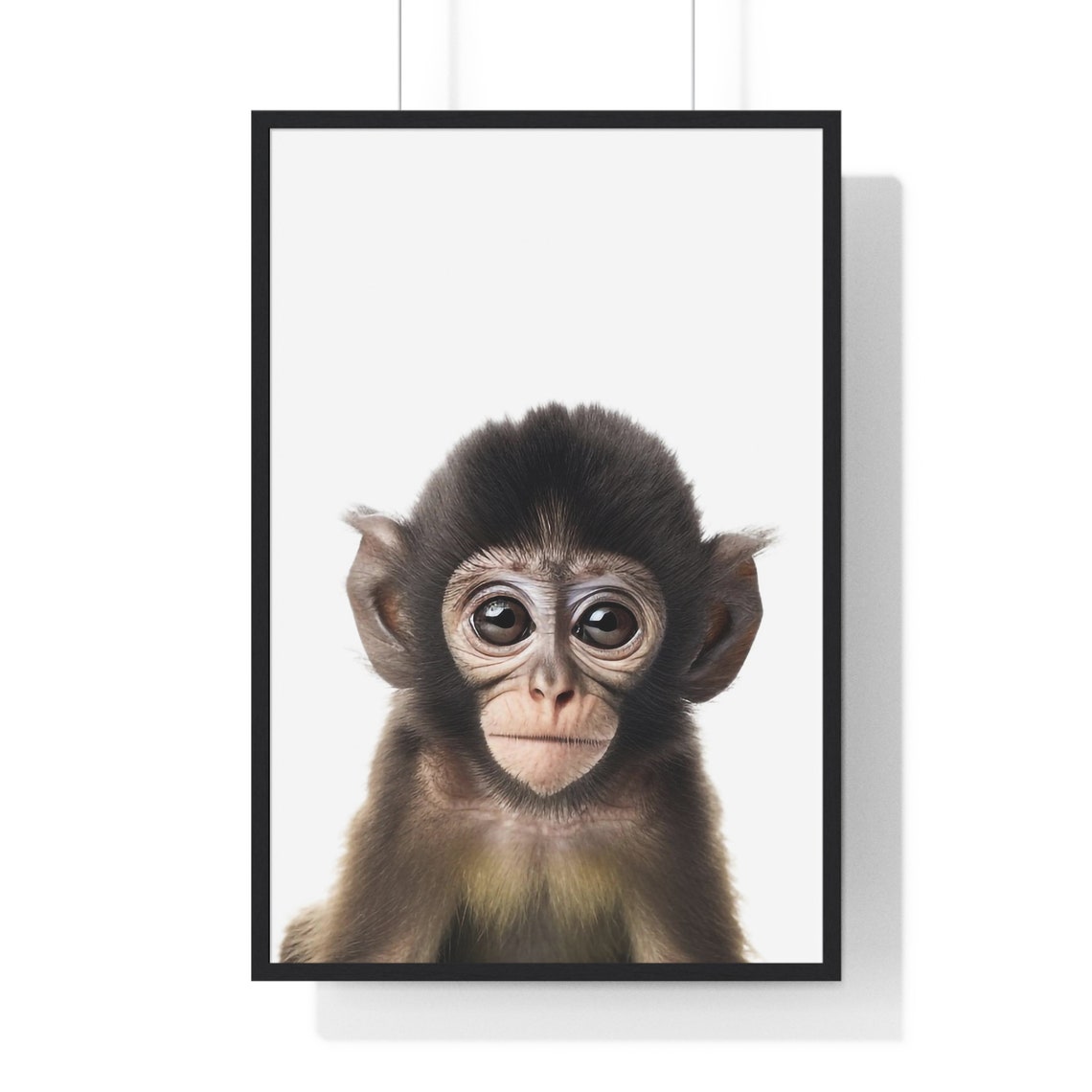 Baby Chimpanzee Portrait Safari Nursery Animal Nursery Poster - Image 2
